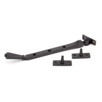 The 8 Inch Aged Bronze Georgian Reeded Casement Window Stay on a White Background The 8 Inch Aged Bronze Georgian Reeded Casement Window Stay on a White Background