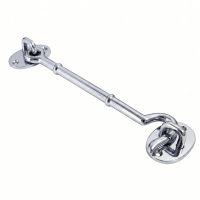 The 8 Inch Bright Chrome Cabin Hook Loose Ring Type on a White Background