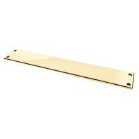 The Aged Brass 425mm Linear Period Fingerplate Door Push Plate