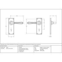 The Aged Brass Classic Fluted Period Lever Lock Suite Architectural Door Handle Set Technical Drawings and Dimensions The Aged Brass Classic Fluted Period Lever Lock Suite Architectural Door Handle Set Technical Drawings and Dimensions
