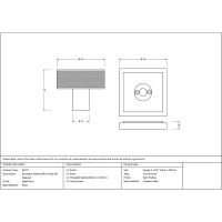 The Aged Brass Knurled Mortice/Rim Knob Set on a Square Rose Technical Drawings and Dimensions The Aged Brass Knurled Mortice/Rim Knob Set on a Square Rose Technical Drawings and Dimensions