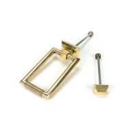 The Aged Brass Modern Knurled Rectangular Door Knocker with Bolts The Aged Brass Modern Knurled Rectangular Door Knocker with Bolts