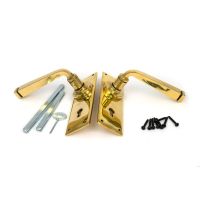 The Aged Brass Sleek Architectural Lever Lock Door Handle Set on Plain Backplate Shown with Parts The Aged Brass Sleek Architectural Lever Lock Door Handle Set on Plain Backplate Shown with Parts