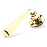 The Aged Brass Tapered Lever on Beehive Rose Set without the Casing The Aged Brass Tapered Lever on Beehive Rose Set without the Casing