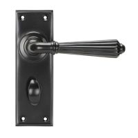 The Aged Bronze Classic Fluted Period Privacy Suite Bathroom Lever Handles The Aged Bronze Classic Fluted Period Privacy Suite Bathroom Lever Handles