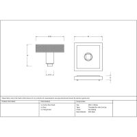 The Aged Bronze Knurled Centre Door Knob on a Square Rose Technical Drawings and Dimensions The Aged Bronze Knurled Centre Door Knob on a Square Rose Technical Drawings and Dimensions