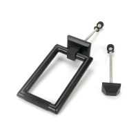 The Aged Bronze Modern Knurled Rectangular Door Knocker with Bolts