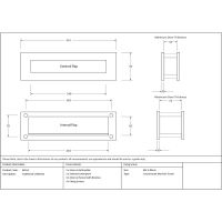The Aged Bronze Traditional Sleeved Door Letterbox Set Technical Drawings and Dimensions The Aged Bronze Traditional Sleeved Door Letterbox Set Technical Drawings and Dimensions
