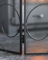 Close Up Of "The Antiquitas" Three Fold Fire Guard Three Fold Design Close Up Of "The Antiquitas" Three Fold Fire Guard Three Fold Design