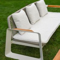The Arcus Woven Rope Lounge Suite Showing an Angled View of the Woven Sofa