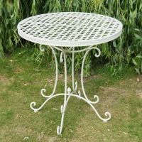 View of the round Table with the “Aunt Hilda" Twin Set