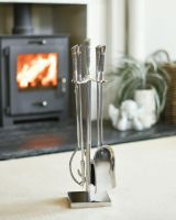 "The Aylesbury" Polished Companion Set In A Fire Side Setting