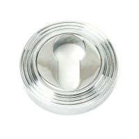 The Beehive Concealed Standard Euro Escutcheon - Polished Chrome on a White Background The Beehive Concealed Standard Euro Escutcheon - Polished Chrome on a White Background