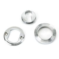 The Beehive Concealed Standard Euro Escutcheon - Polished Chrome with all of the Components The Beehive Concealed Standard Euro Escutcheon - Polished Chrome with all of the Components