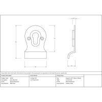 The Beeswax Euro Profile Cylinder Door Pull Shown from the Front Technical Drawings and Dimensions The Beeswax Euro Profile Cylinder Door Pull Shown from the Front Technical Drawings and Dimensions