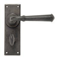 The Beeswax Traditional Reeded Detail Bathroom Privacy Lock Handle Set The Beeswax Traditional Reeded Detail Bathroom Privacy Lock Handle Set