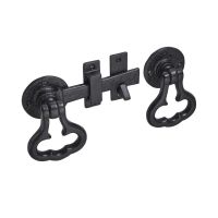 Black Antique Ring Gate Latch - 6-Inch 