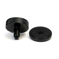 The Black Knurled Centre Door Knob on an Art Deco Rose Displayed in Separate Sections 