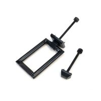 The Black Modern Knurled Rectangular Door Knocker with Bolts The Black Modern Knurled Rectangular Door Knocker with Bolts
