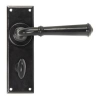 The Black Traditional Reeded Detail Bathroom Privacy Lock Handle Set The Black Traditional Reeded Detail Bathroom Privacy Lock Handle Set