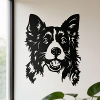 The Border Collie Wall Steel Art next to a Window in a Cream Coloured Living Room - Digital Illustration The Border Collie Wall Steel Art next to a Window in a Cream Coloured Living Room - Digital Illustration