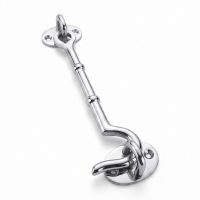 The Bright Chrome Cabin Hooks Loose Ring Type on a White Background 