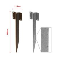 The Brown and galvanised Railway Sleeper Straight Inline Spikes - Single Dimensions 