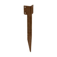 The Brown Railway Sleeper Corner Spikes - Single on a White Background 