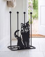 The Cat Welly Rack on a Stone Tile Hallway Entrance - Digital Illustration