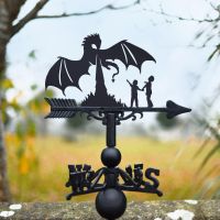 The Children & The Dragon Weathervane in Situ