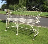 Vintage Cream Garden Bench Vintage Cream Garden Bench