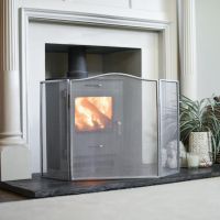 "The Clara" Silver Fire Guard In Situ "The Clara" Silver Fire Guard In Situ