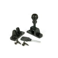 The Classic Reeded Brighton Sash Window Fastener in Aged Bronze with all Components 