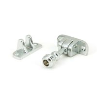 The Classic Reeded Brighton Sash Window Fastener in Polished Chrome on a White Background 