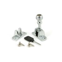 The Classic Reeded Brighton Sash Window Fastener in Polished Chrome with all Components 