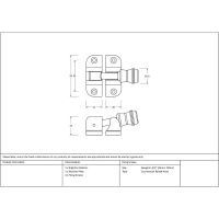 The Classic Reeded Brighton Sash Window Fastener in Satin Chrome Technical Drawings and Dimensions 