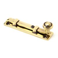 The Classic Straight Window Bolt 4" Aged Brass Finish The Classic Straight Window Bolt 4" Aged Brass Finish
