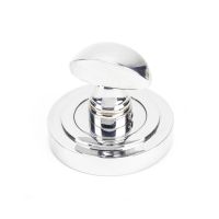 The Concealed Art Deco Bathroom Turn & Release Set - Polished Chrome on a White Background 