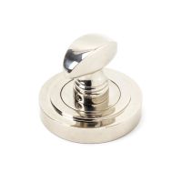 The Concealed Art Deco Bathroom Turn & Release Set - Polished Nickel on a White Background The Concealed Art Deco Bathroom Turn & Release Set - Polished Nickel on a White Background