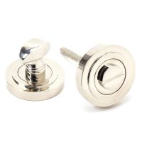 The Concealed Art Deco Bathroom Turn & Release Set - Polished Nickel Showing the Front and the Back The Concealed Art Deco Bathroom Turn & Release Set - Polished Nickel Showing the Front and the Back