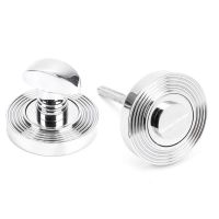 The Concealed Beehive Bathroom Turn & Release Set - Polished Chrome Showing the Front and the Back The Concealed Beehive Bathroom Turn & Release Set - Polished Chrome Showing the Front and the Back