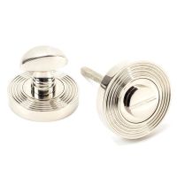 The Concealed Beehive Bathroom Turn & Release Set - Polished Nickel Showing the Front and the Back 