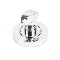 The Concealed Plain Bathroom Turn & Release Set - Polished Chrome on a White Background The Concealed Plain Bathroom Turn & Release Set - Polished Chrome on a White Background
