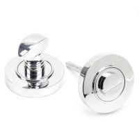 The Concealed Plain Bathroom Turn & Release Set - Polished Chrome Showing the Front and the Back The Concealed Plain Bathroom Turn & Release Set - Polished Chrome Showing the Front and the Back