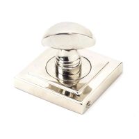 The Concealed Square Bathroom Turn & Release Set - Polished Nickel on a White Background The Concealed Square Bathroom Turn & Release Set - Polished Nickel on a White Background