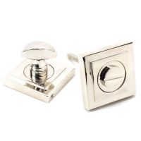 The Concealed Square Bathroom Turn & Release Set - Polished Nickel Showing the Front and the Back The Concealed Square Bathroom Turn & Release Set - Polished Nickel Showing the Front and the Back