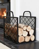 The Contemporary "Diamond" Design Log Holder to the Side of a Log Burner Stove with Kindling inside - Digital Illustration The Contemporary "Diamond" Design Log Holder to the Side of a Log Burner Stove with Kindling inside - Digital Illustration
