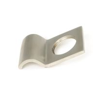 The Contemporary Curved Rim Cylinder Pull in Satin Stainless Steel Shown from the Side