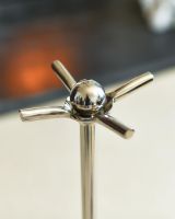 Close Up Of "The Contra" Companion Set With Leather Handles Stand