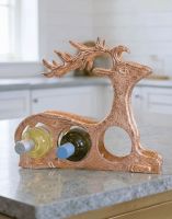 The Copper "Laying Stag" Wine Rack Displayed with Wine Bottles Inserted in a Modern Kitchen - Digital Illustration The Copper "Laying Stag" Wine Rack Displayed with Wine Bottles Inserted in a Modern Kitchen - Digital Illustration